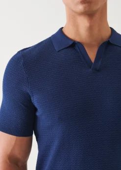 PATRICK ASSARAF Cotton Cupro Open Polo|Men Polos