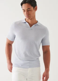 PATRICK ASSARAF Cotton Cupro Open Polo|Men Polos