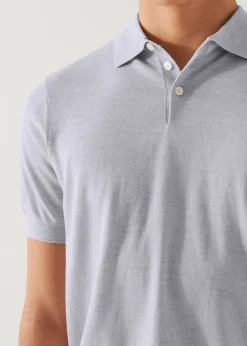 PATRICK ASSARAF Cotton Cupro Polo|Men Knitwear