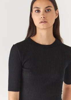 PATRICK ASSARAF Cotton Cupro Ribbed Crewneck|Women Knitwear