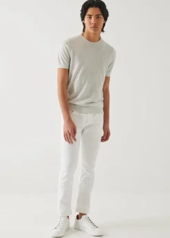 PATRICK ASSARAF Cotton Cupro Short Sleeve Crewneck|Men Knitwear