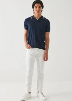 PATRICK ASSARAF Cotton Cupro Tipped Polo|Men Knitwear