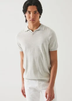 PATRICK ASSARAF Cotton Cupro Tipped Polo|Men Knitwear