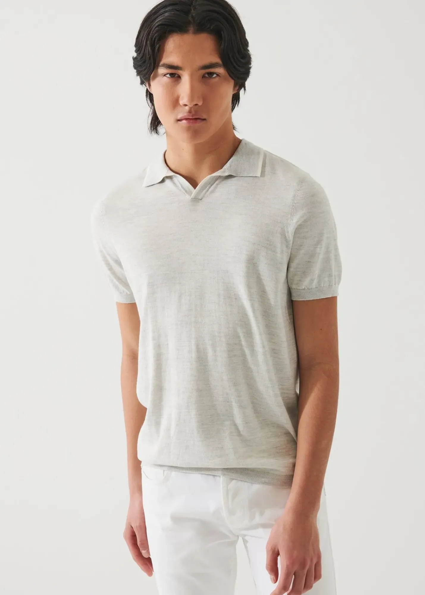 PATRICK ASSARAF Cotton Cupro Tipped Polo|Men Polos