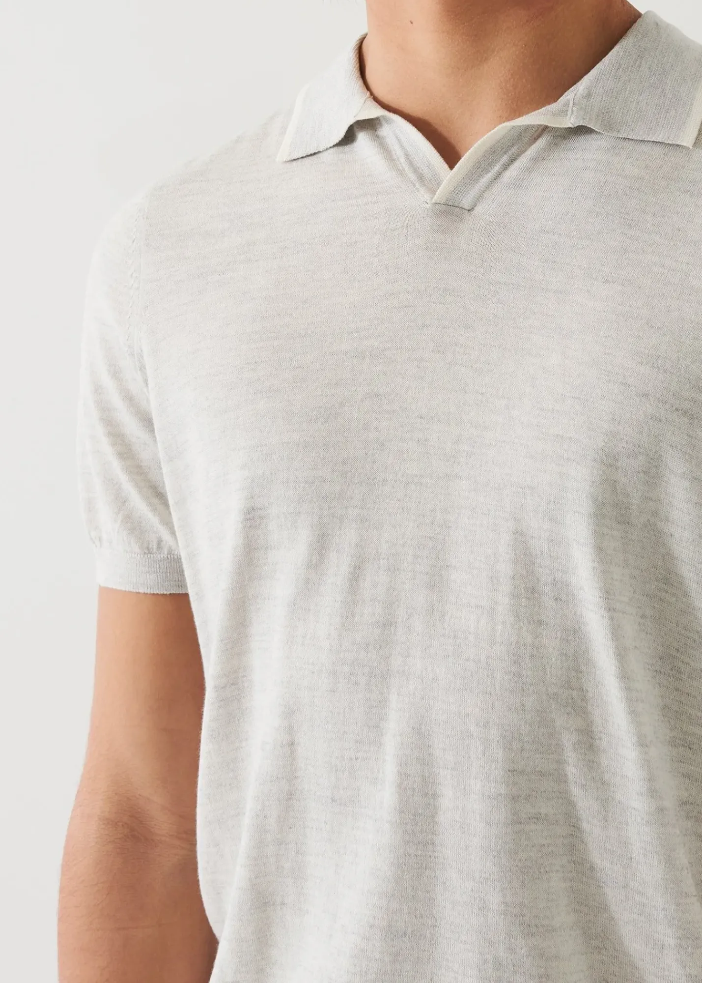 PATRICK ASSARAF Cotton Cupro Tipped Polo|Men Polos