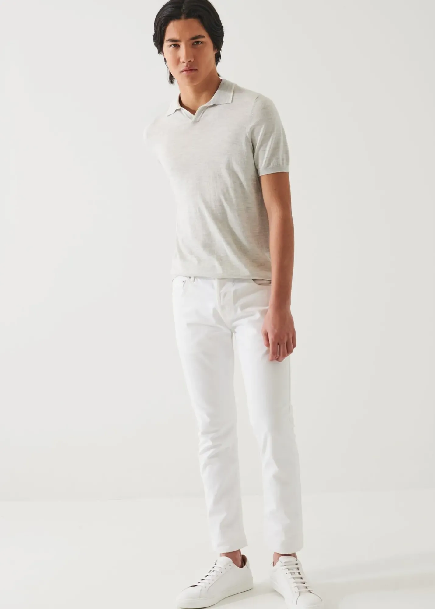 PATRICK ASSARAF Cotton Cupro Tipped Polo|Men Polos