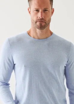 PATRICK ASSARAF Cotton Silk Blend Sweater|Men Knitwear