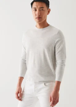 PATRICK ASSARAF Cotton Silk Blend Sweater|Men Knitwear