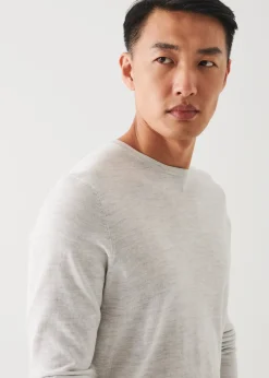 PATRICK ASSARAF Cotton Silk Blend Sweater|Men Knitwear