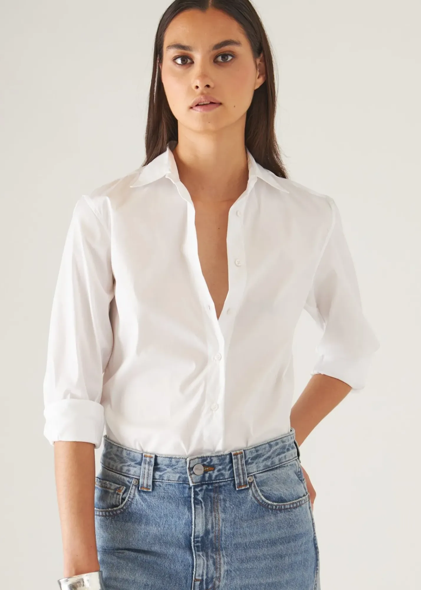 PATRICK ASSARAF Cotton Stretch Classic Shirt|Women Shirts