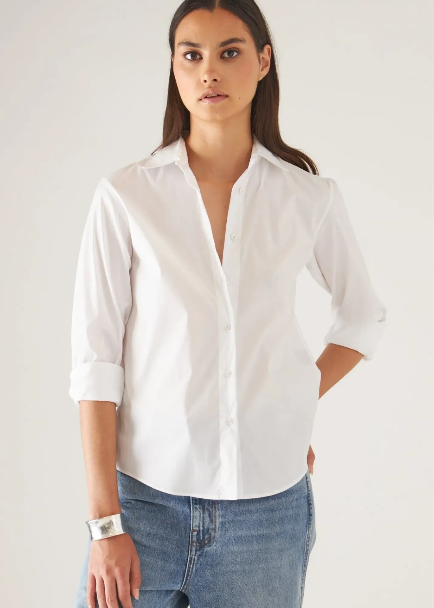 PATRICK ASSARAF Cotton Stretch Classic Shirt|Women Shirts