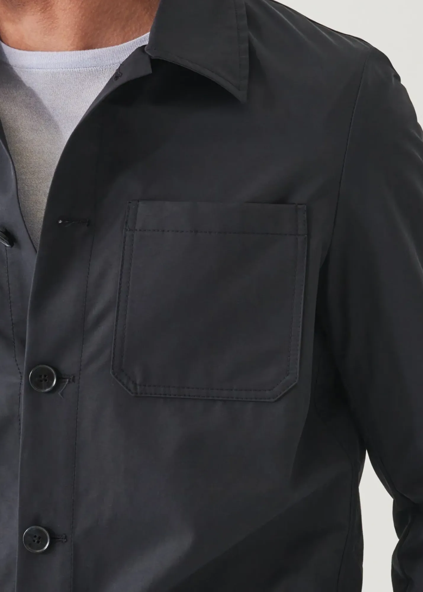PATRICK ASSARAF Cotton-Nylon Blend Shirt Jacket|Men Outerwear