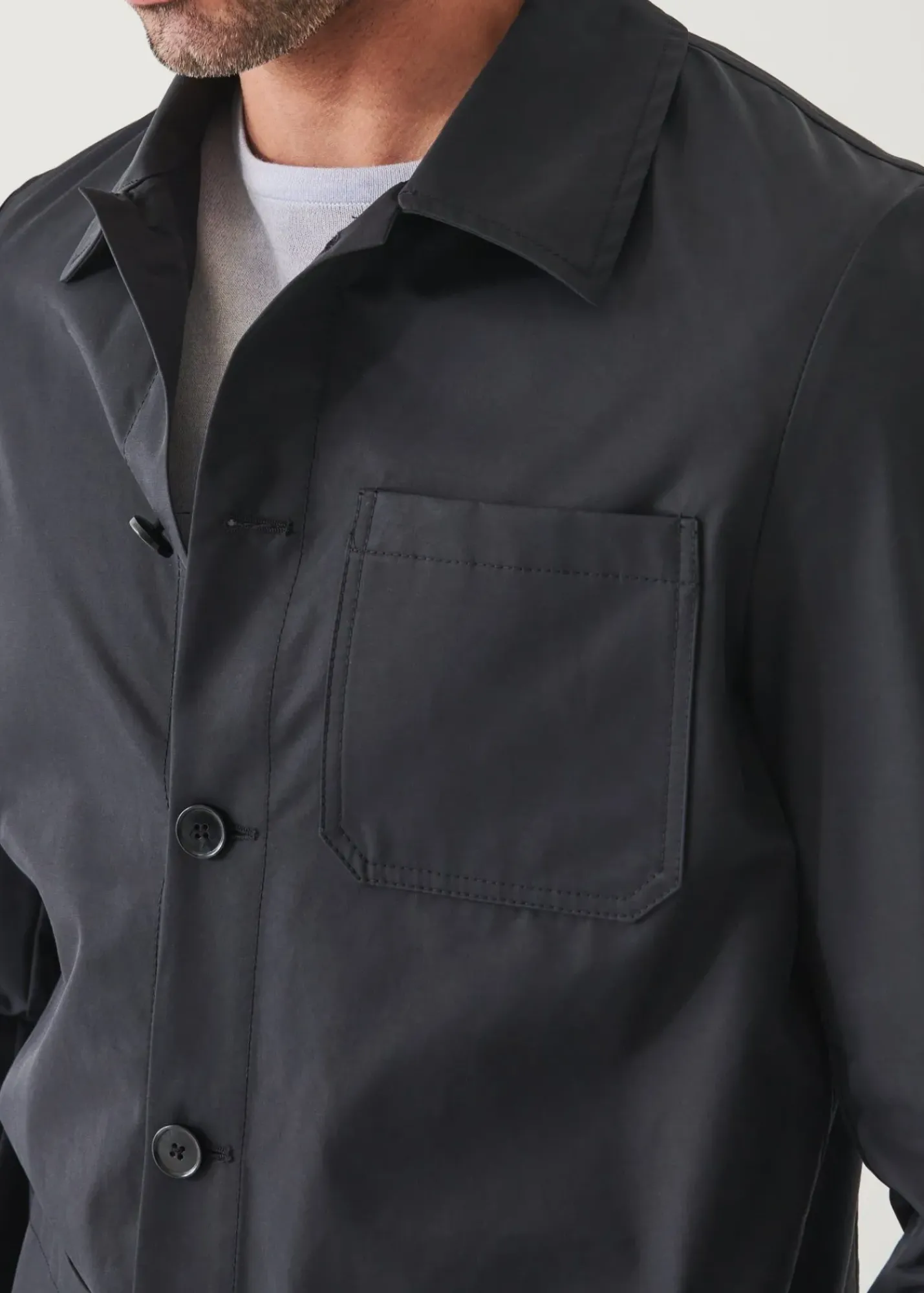 PATRICK ASSARAF Cotton-Nylon Blend Shirt Jacket|Men Outerwear