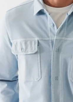 PATRICK ASSARAF Cotton-Nylon Blend Shirt Jacket|Men Shirt Jackets
