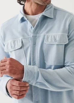 PATRICK ASSARAF Cotton-Nylon Blend Shirt Jacket|Men Shirt Jackets