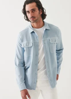 PATRICK ASSARAF Cotton-Nylon Blend Shirt Jacket|Men Shirt Jackets