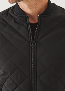 PATRICK ASSARAF Diamond Quilted Zip-Up Bomber Jacket|Men Outerwear