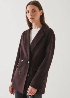 PATRICK ASSARAF Double Breasted Cashmere Blazer|Women Blazers