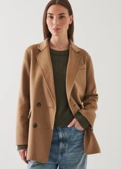 PATRICK ASSARAF Double Breasted Cashmere Blazer|Women Blazers