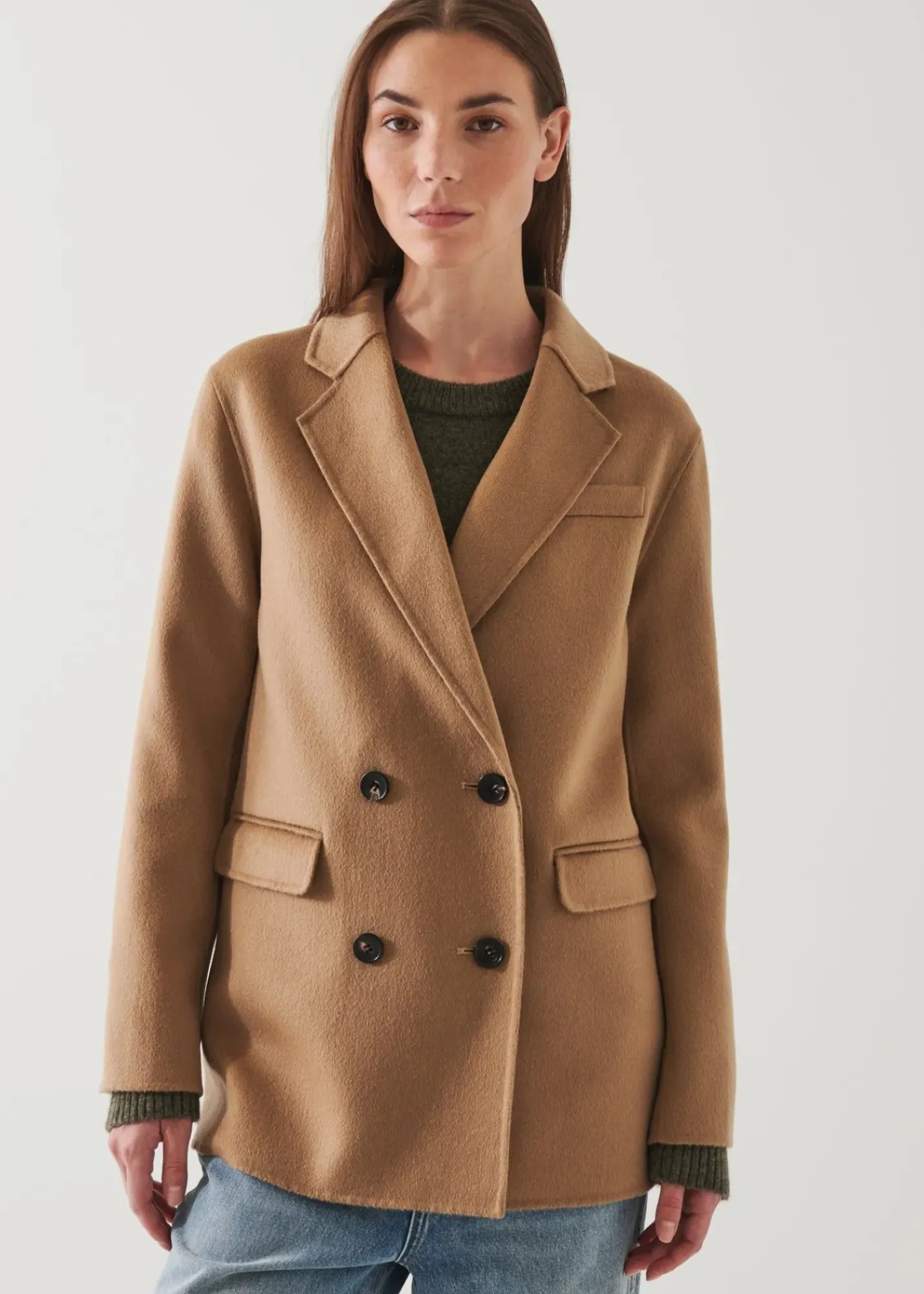 PATRICK ASSARAF Double Breasted Cashmere Blazer|Women Outerwear