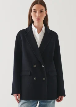 PATRICK ASSARAF Double Breasted Wool Blazer|Women Blazers