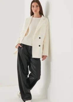PATRICK ASSARAF Double Breasted Wool Blazer|Women Blazers