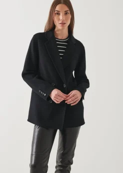PATRICK ASSARAF Double Breasted Wool Blazer|Women Blazers