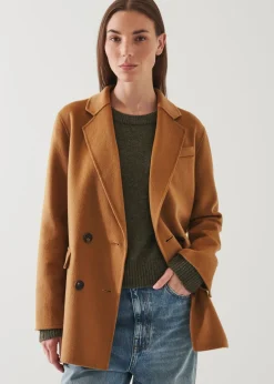 PATRICK ASSARAF Double Breasted Wool Blazer|Women Blazers
