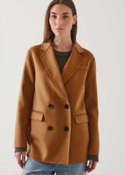 PATRICK ASSARAF Double Breasted Wool Blazer|Women Blazers