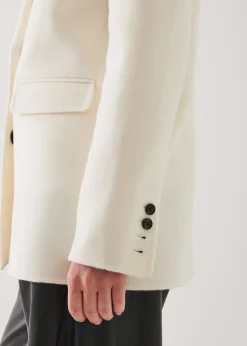 PATRICK ASSARAF Double Breasted Wool Blazer|Women Blazers