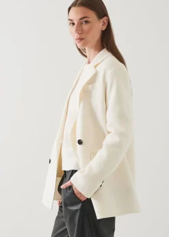 PATRICK ASSARAF Double Breasted Wool Blazer|Women Blazers
