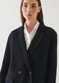 PATRICK ASSARAF Double Breasted Wool Blazer|Women Outerwear