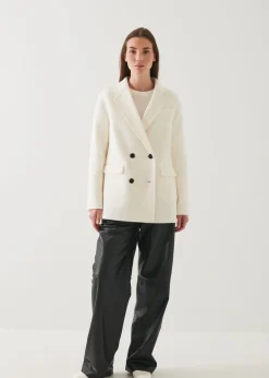 PATRICK ASSARAF Double Breasted Wool Blazer|Women Outerwear