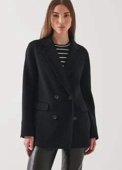PATRICK ASSARAF Double Breasted Wool Blazer|Women Outerwear
