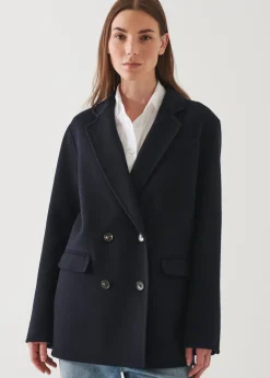 PATRICK ASSARAF Double Breasted Wool Blazer|Women Outerwear