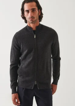 PATRICK ASSARAF Double Face Zip-Up Cardigan|Men Knitwear