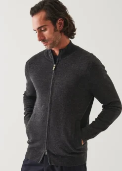 PATRICK ASSARAF Double Face Zip-Up Cardigan|Men Knitwear