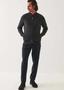PATRICK ASSARAF Double Face Zip-Up Cardigan|Men Knitwear