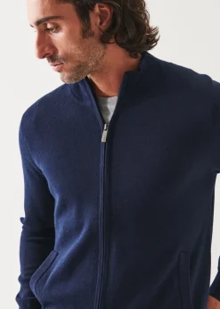 PATRICK ASSARAF Double Face Zip-Up Cardigan|Men Knitwear