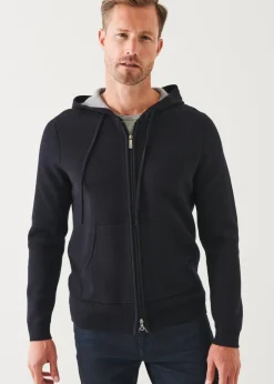 PATRICK ASSARAF Double Face Zip-Up Hoodie|Men Knitwear