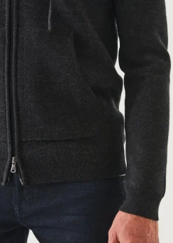 PATRICK ASSARAF Double Face Zip-Up Hoodie|Men Knitwear