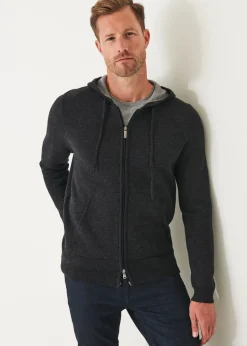 PATRICK ASSARAF Double Face Zip-Up Hoodie|Men Knitwear