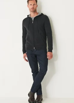 PATRICK ASSARAF Double Face Zip-Up Hoodie|Men Knitwear