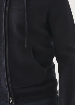 PATRICK ASSARAF Double Face Zip-Up Hoodie|Men Knitwear