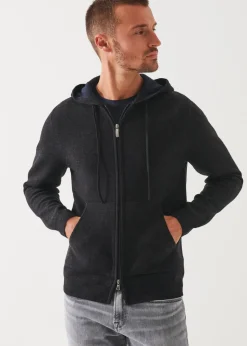 PATRICK ASSARAF Double Face Zip-Up Hoodie|Men Knitwear