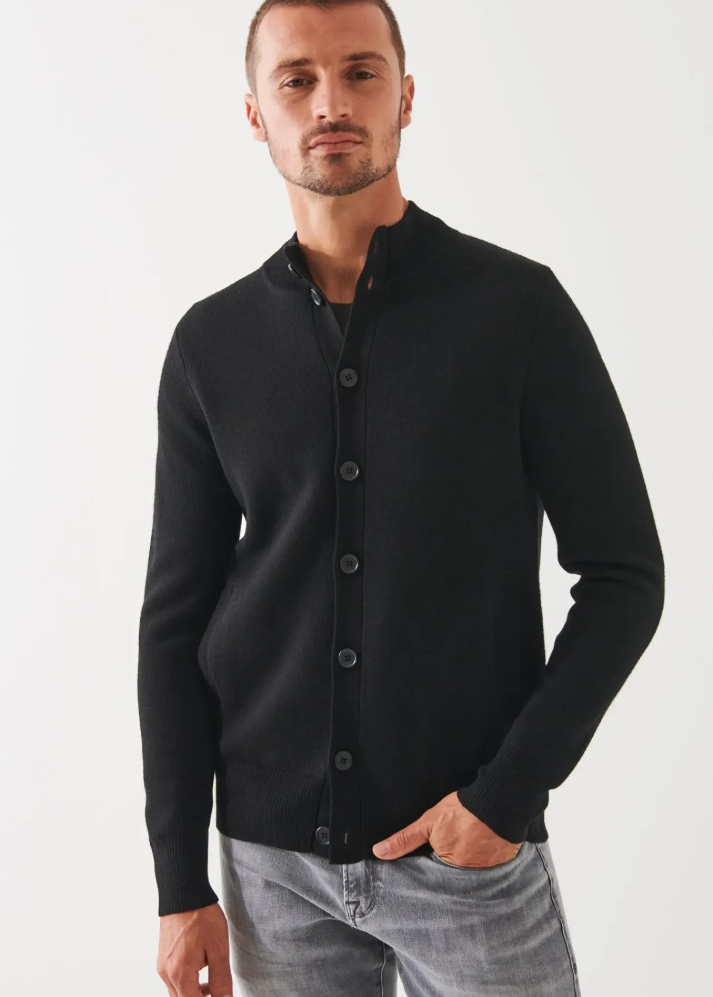 PATRICK ASSARAF Double-Face Button Cardigan|Men Knitwear