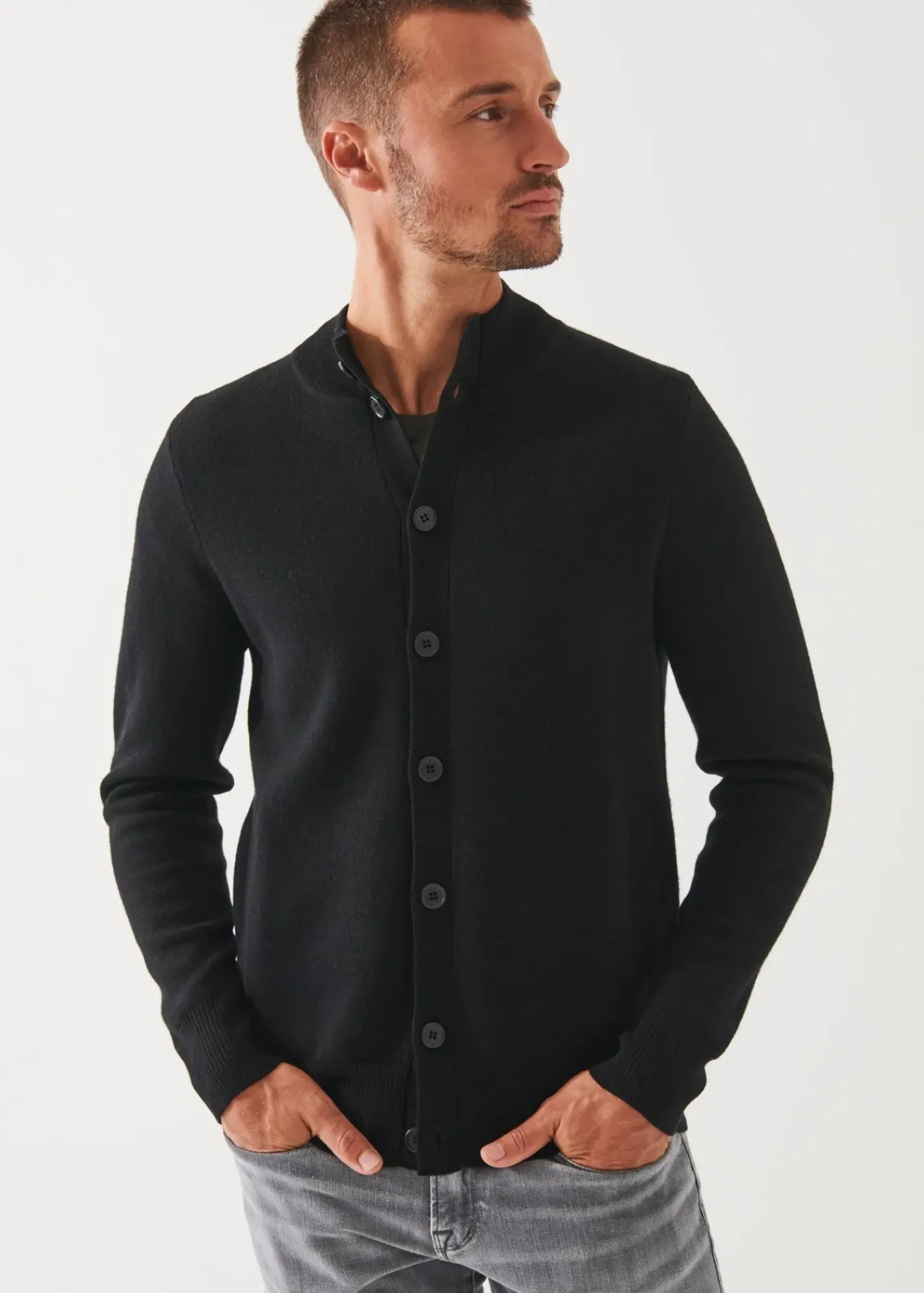 PATRICK ASSARAF Double-Face Button Cardigan|Men Knitwear