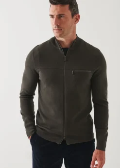 PATRICK ASSARAF Double-Face Full Zip|Men Knitwear