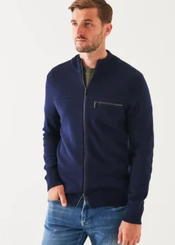 PATRICK ASSARAF Double-Face Full Zip|Men Knitwear