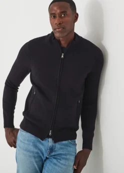 PATRICK ASSARAF Double-Face Full Zip|Men Knitwear